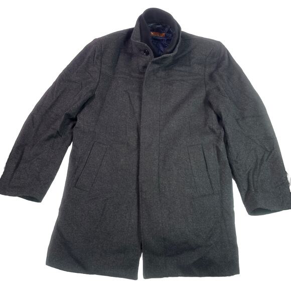 Ace Wool & Charcoal Cashmere Fabric Winter coat ByEnzo. E54801-3 Men’s Large.